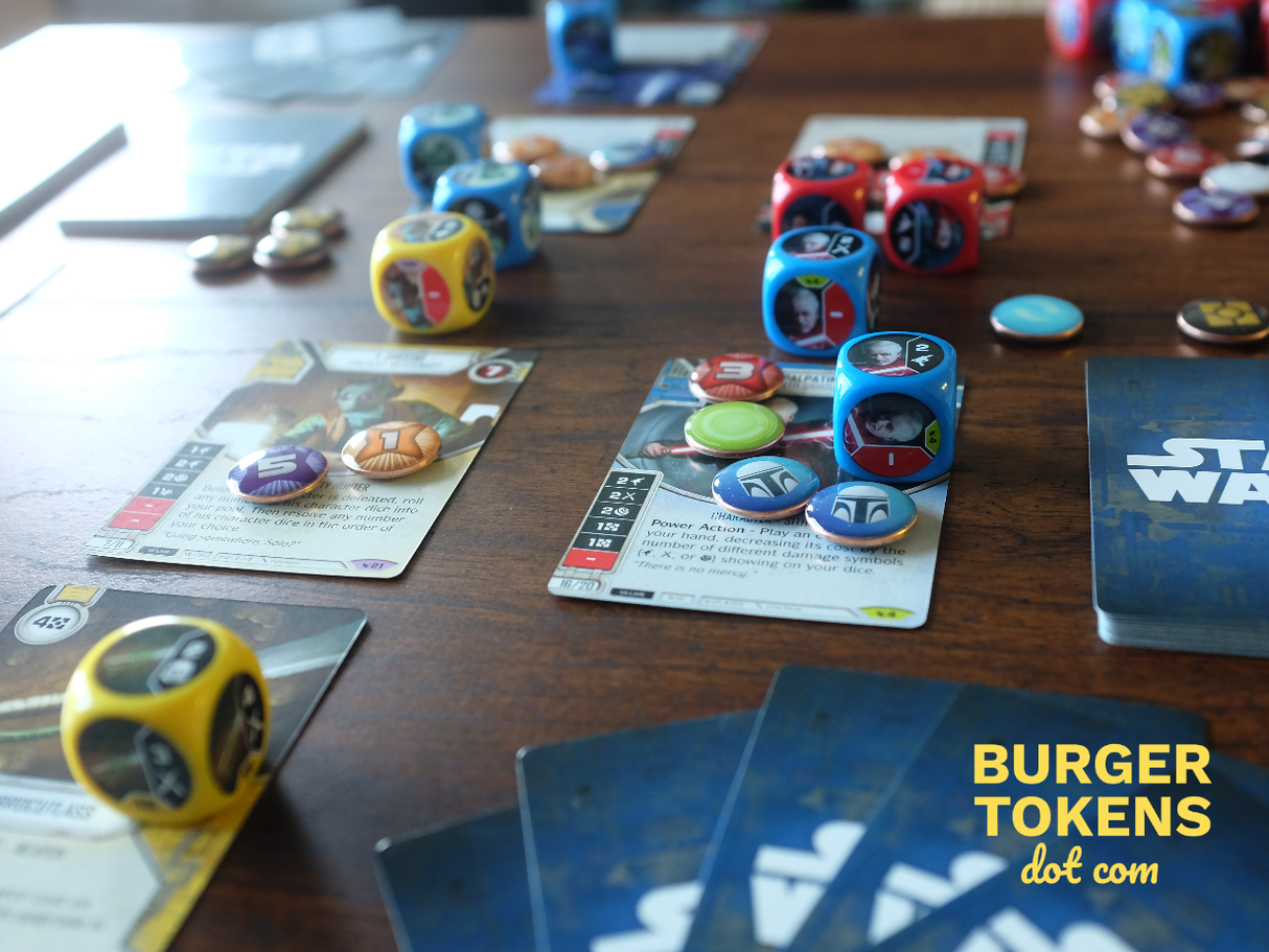 assembled tokens in use