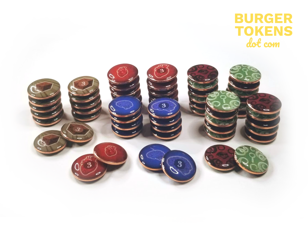 Burger Tokens: Premium Arkham Horror LCG Tokens